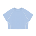 Women's Contrast Stitch Raglan Crop T-Shirt