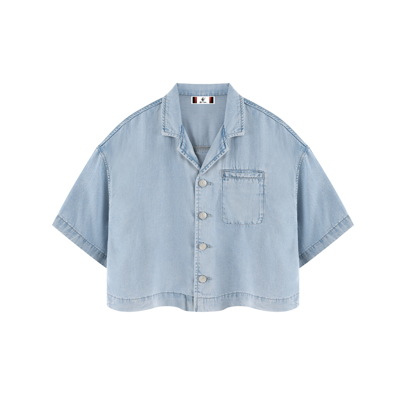 Women's Vintage Wash Boxy Cropped Shirt