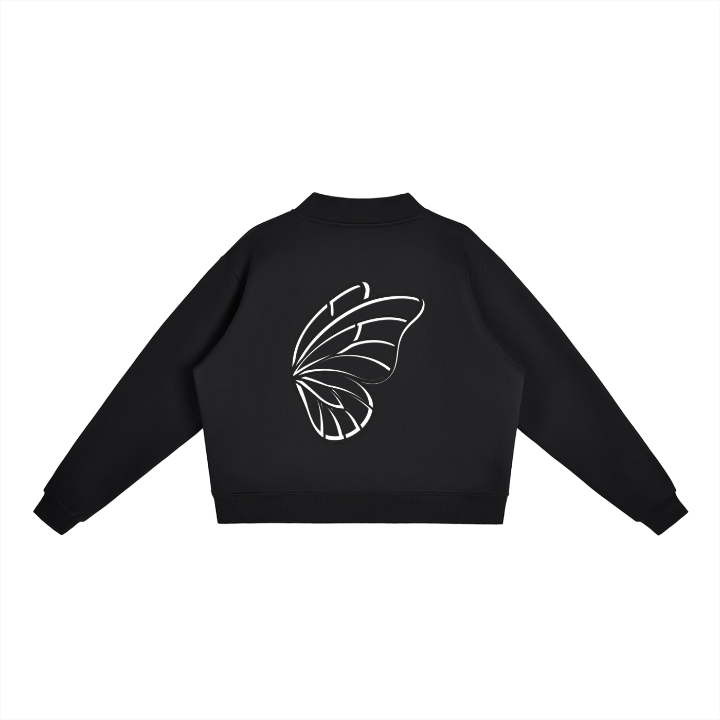 Essential Fleece Mock-Neck Crew Sweatshirt