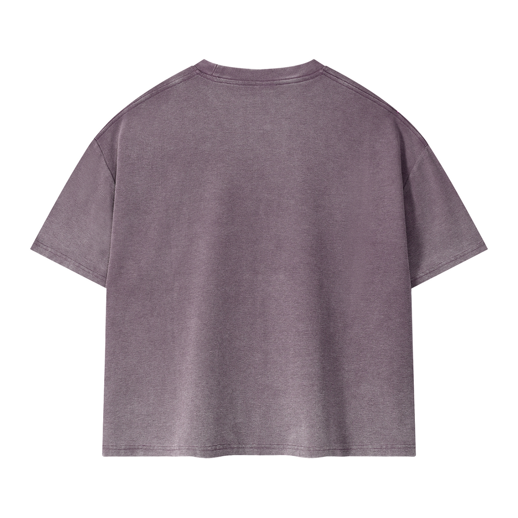Unisex Vintage Wash Sunfade Boxy Waffle T-Shirt