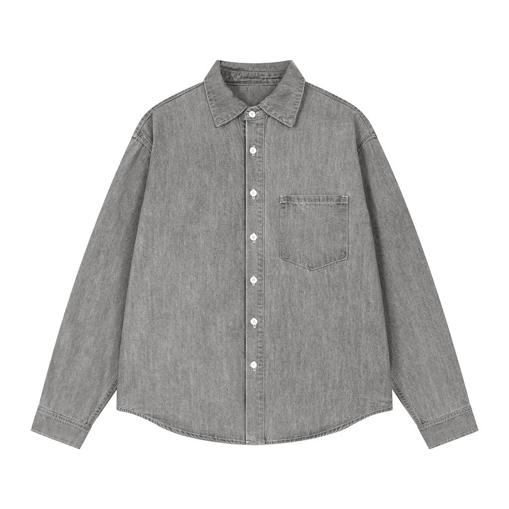 Unisex Vintage Wash Denim Shirt