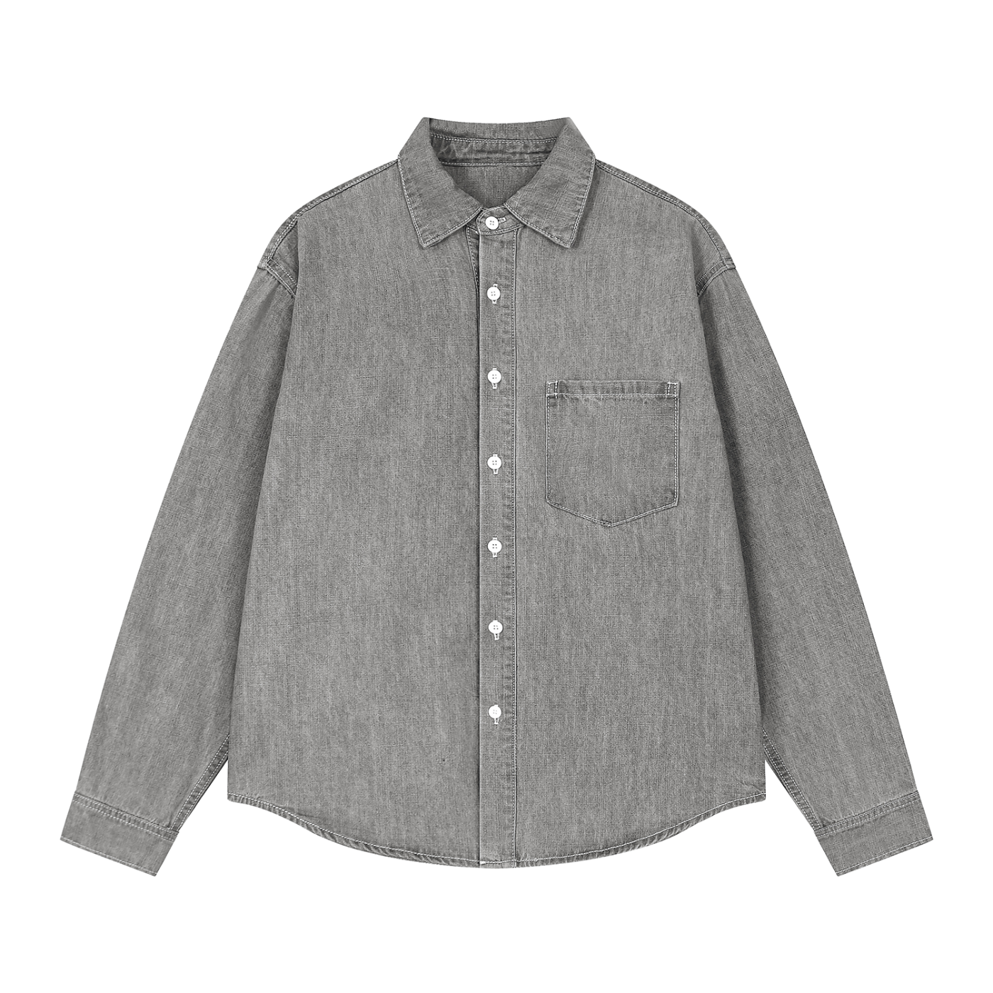 Unisex Vintage Wash Denim Shirt