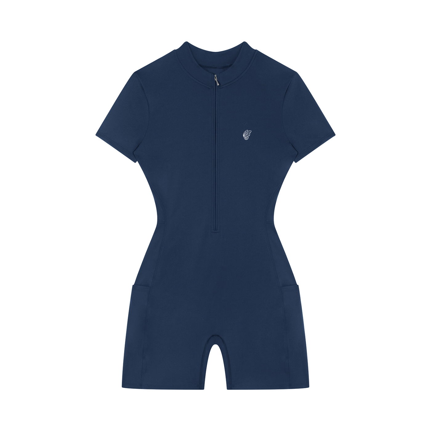 Women's Quarter-Zip Short Sleeve Romper
