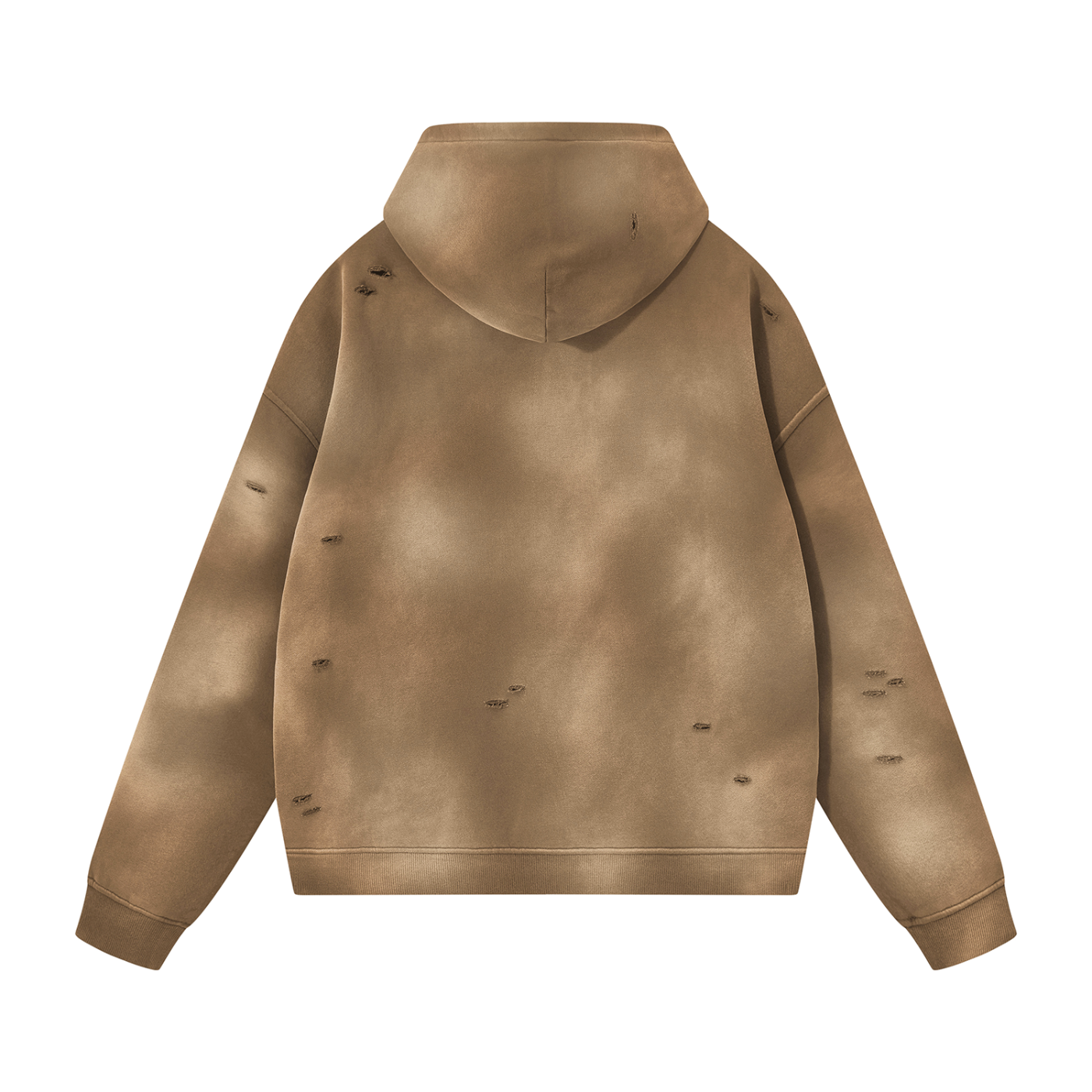 Unisex Sunfade Frayed Fleece Hoodie