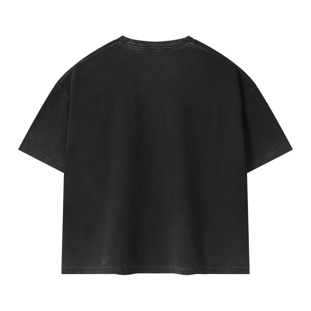Unisex Vintage Wash Sunfade Boxy Waffle T-Shirt