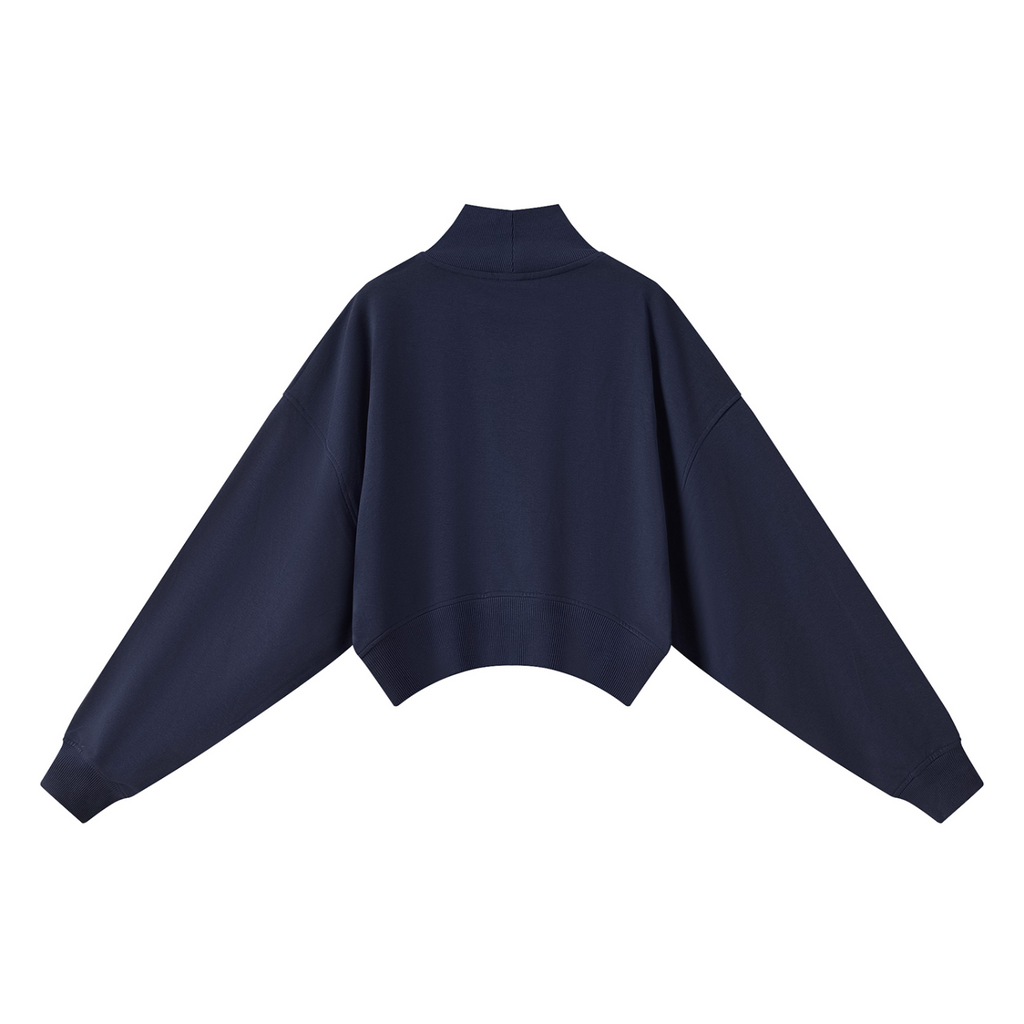 Women's Crop Mock Neck Sweatshirt