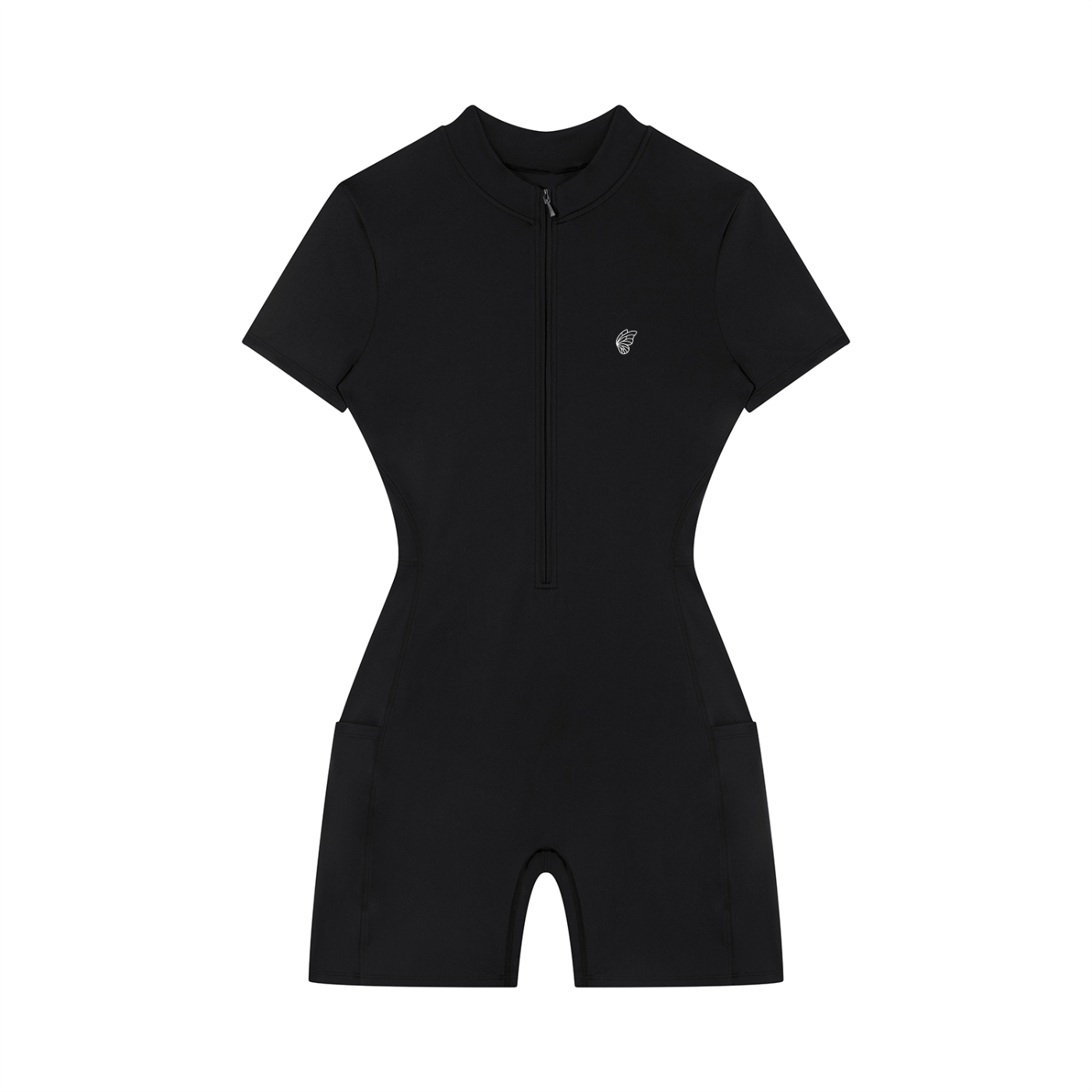 Women's Quarter-Zip Short Sleeve Romper