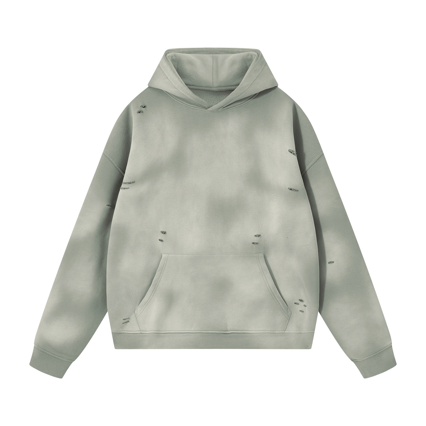 Unisex Sunfade Frayed Fleece Hoodie