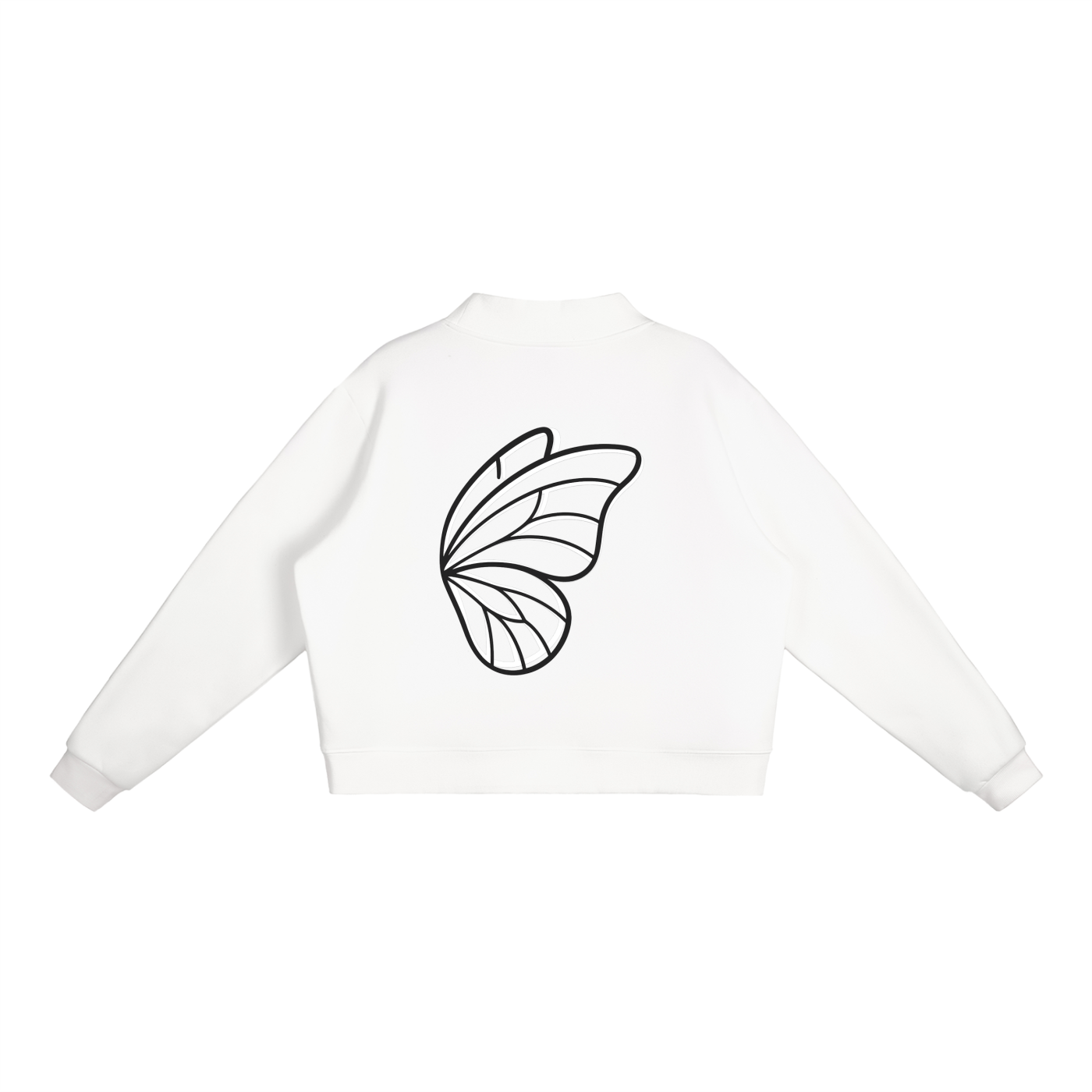Essential Fleece Mock-Neck Crew Sweatshirt