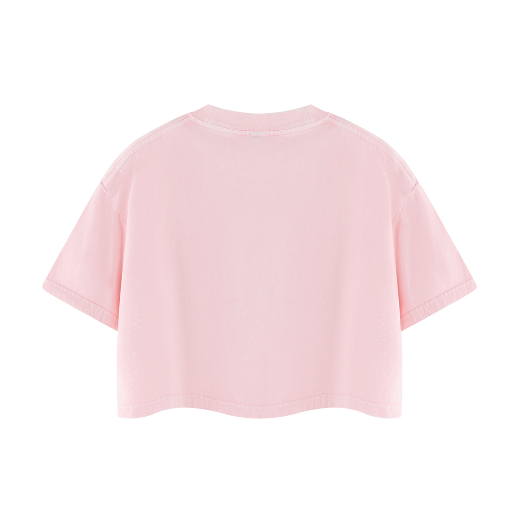 Women's Mineral Wash Cotton Crop T-Shirt
