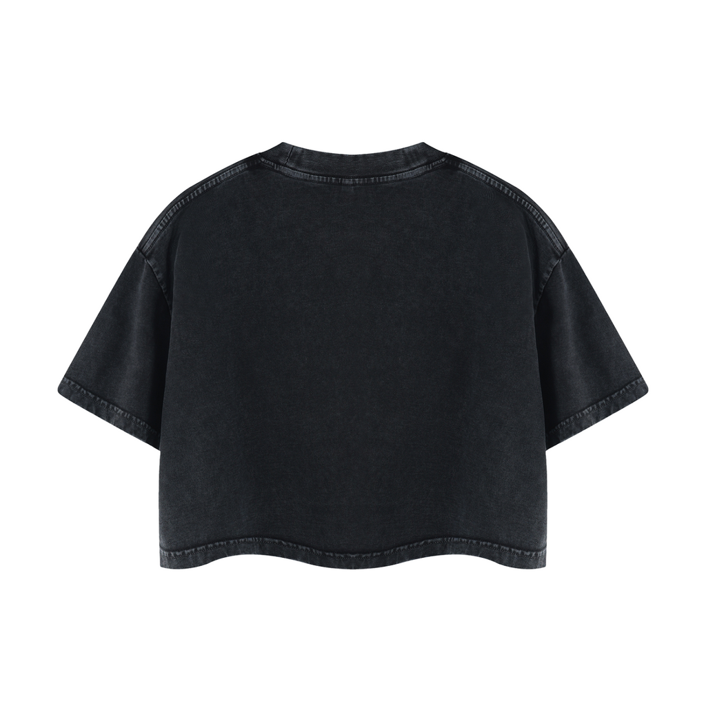 Women's Mineral Wash Cotton Crop T-Shirt