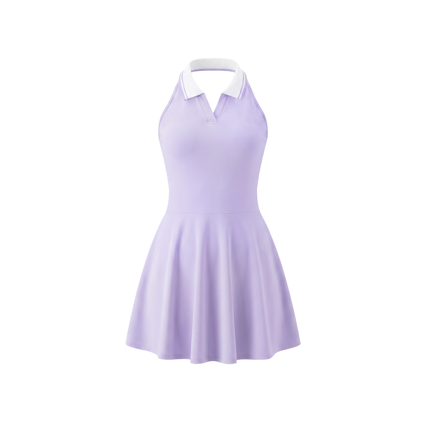Women's Collared Halter A-Line Tennis Dress