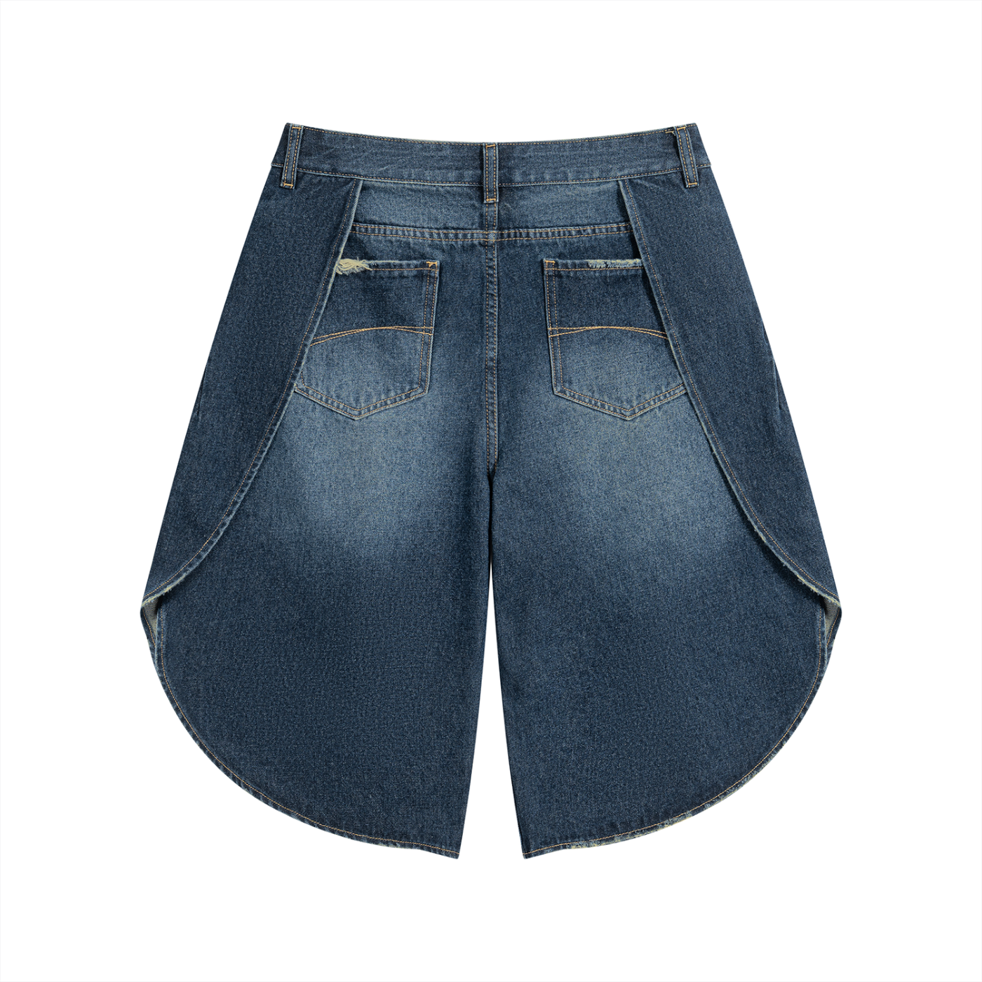 Unisex Wide Leg Denim Shorts