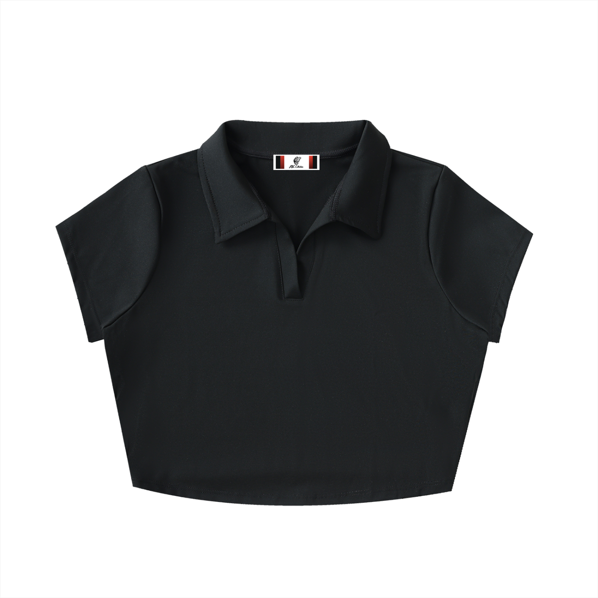 V-Neck Lapel Crop Top