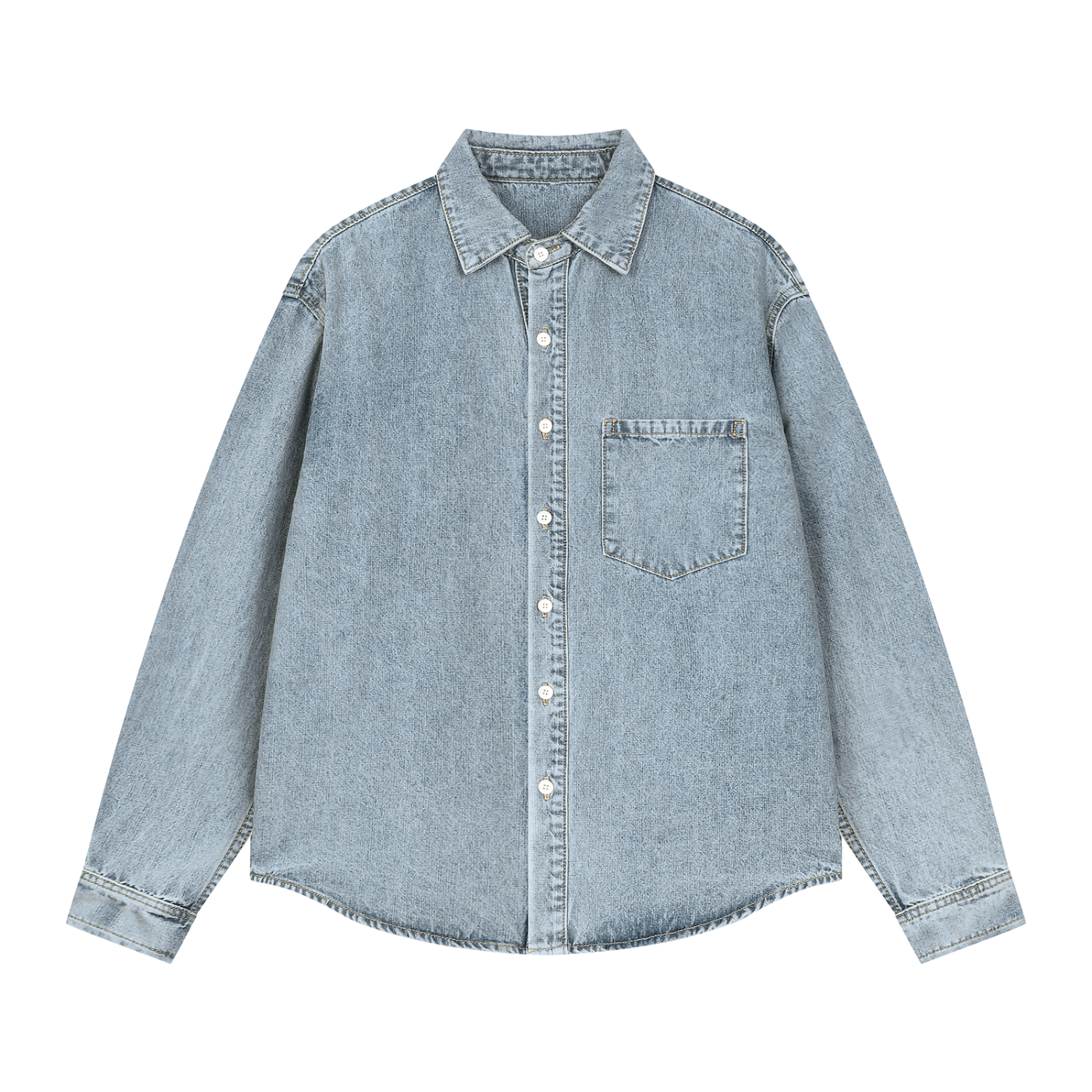 Unisex Vintage Wash Denim Shirt