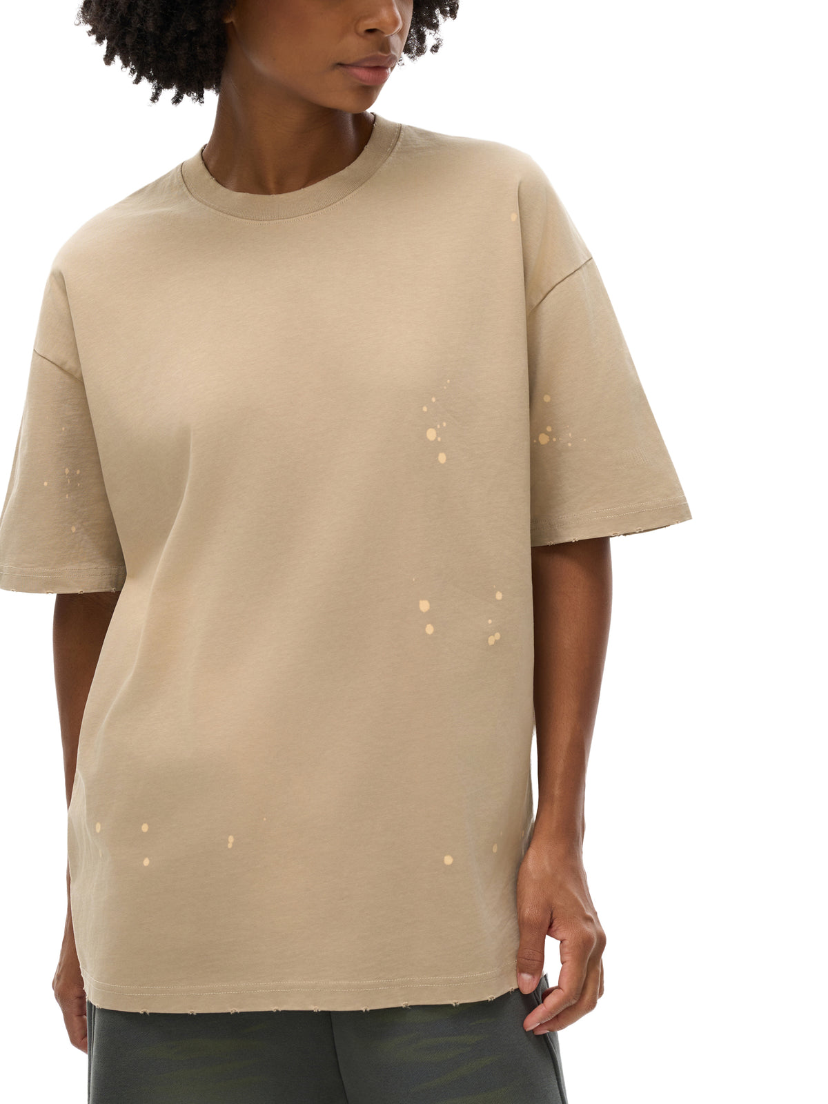 Hand-Frayed Sunfade Paint Splatter T-Shirt
