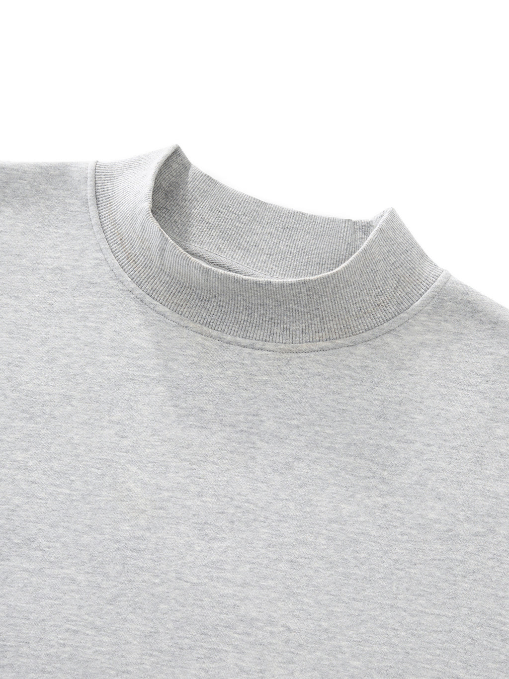 Essential Fleece Mock-Neck Crew Sweatshirt