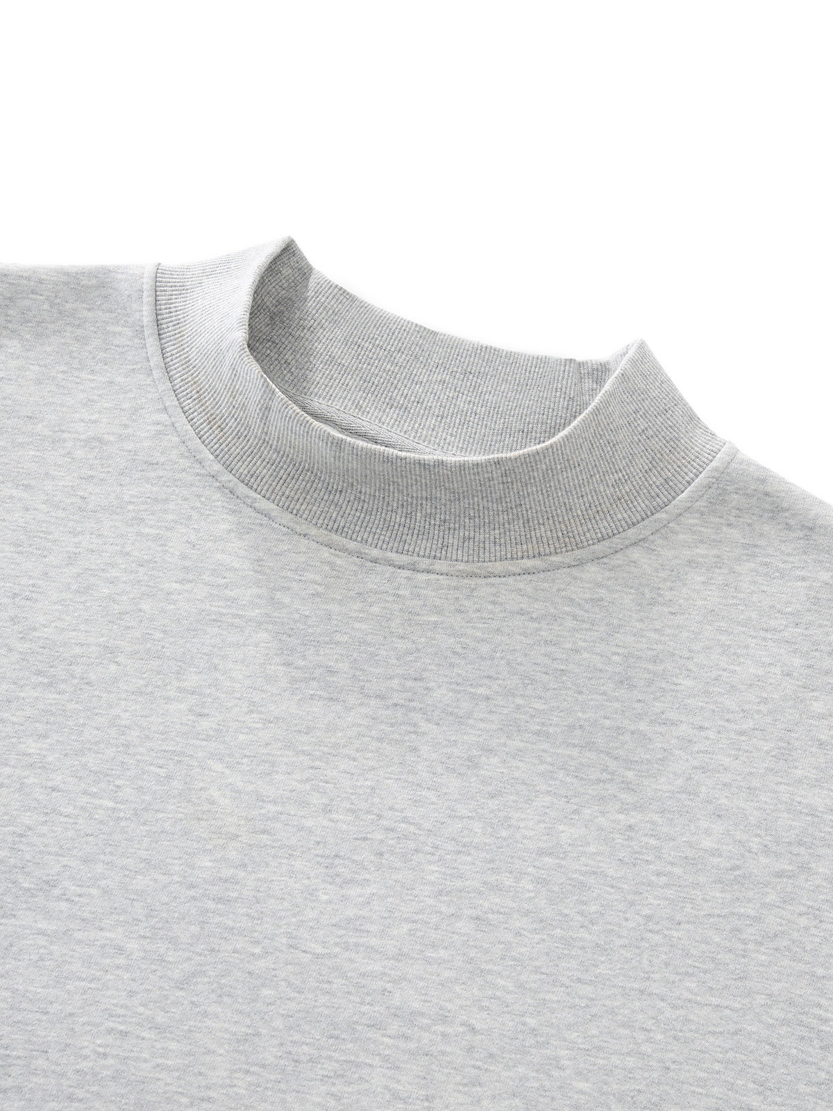 Essential Fleece Mock-Neck Crew Sweatshirt