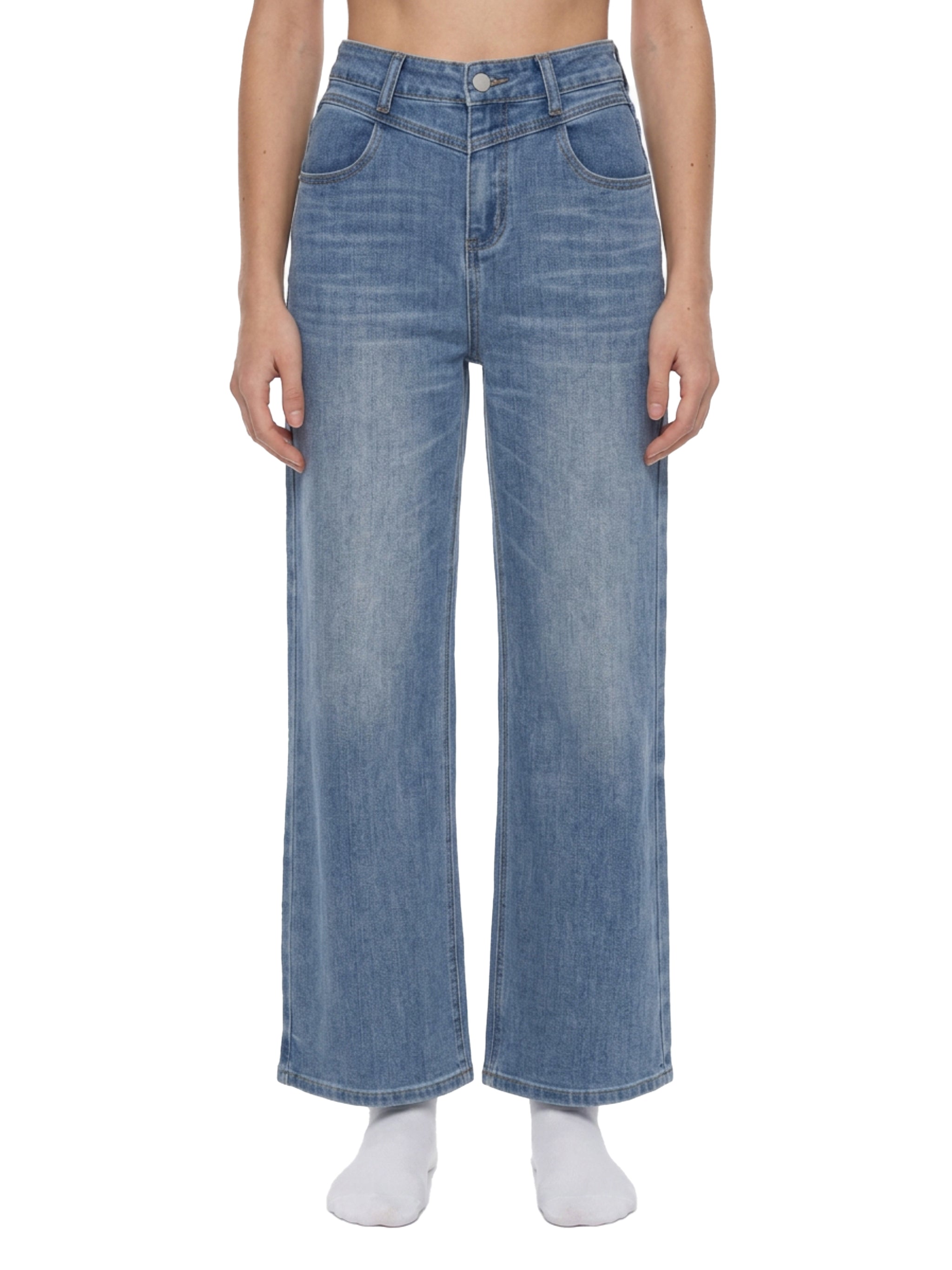 Women’s Vintage Wash Wide Leg Jeans