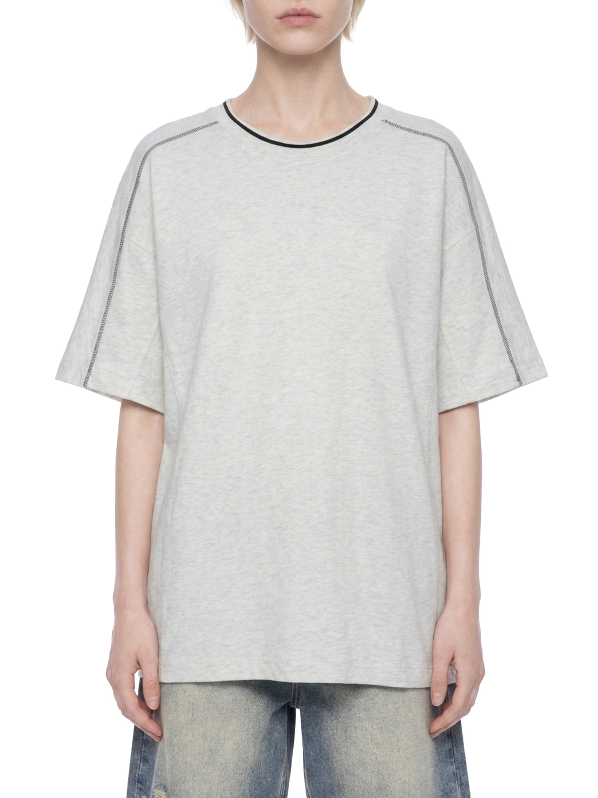 Unisex Oversized Contrast Tape T-Shirt