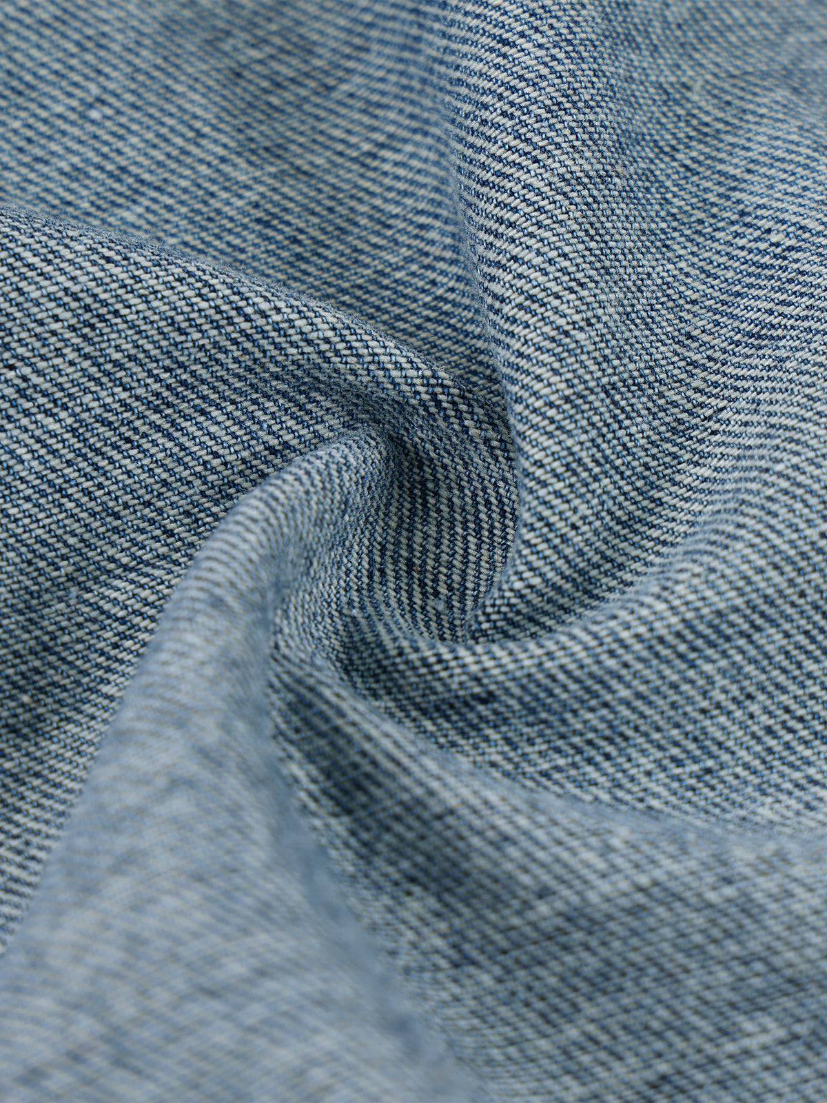 Unisex Vintage Washed Full-Zip Denim Shirt
