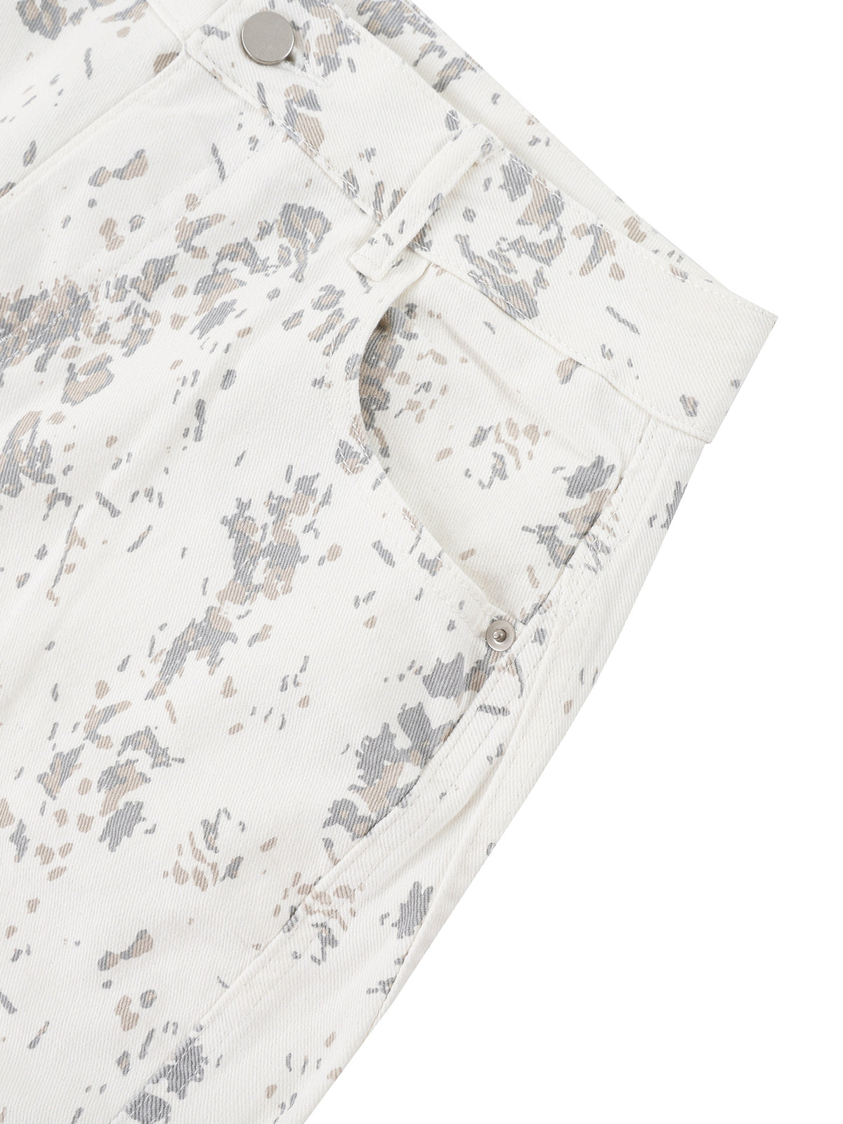 Women's Splatter Barrel Leg Jeans