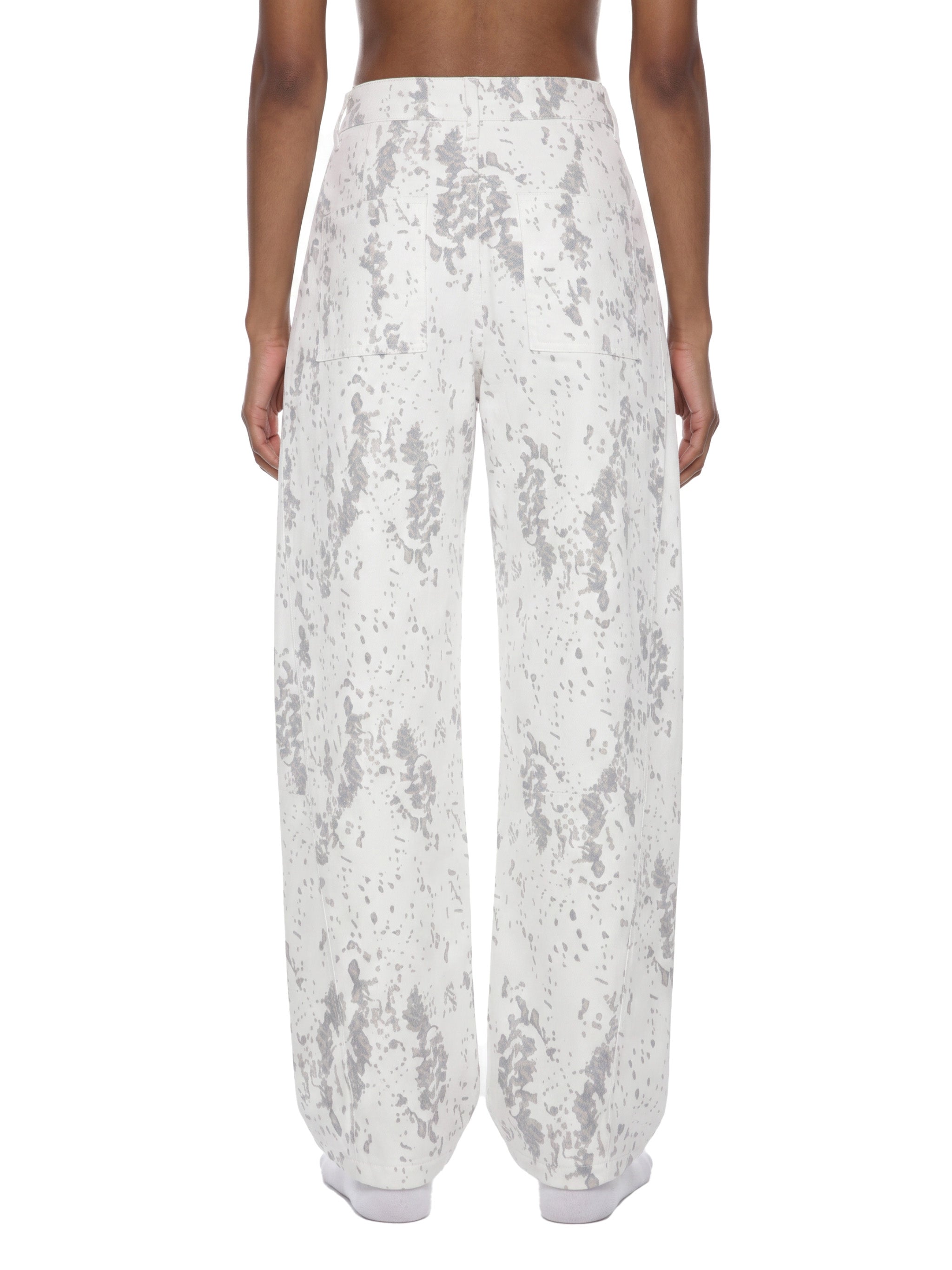 Women's Splatter Barrel Leg Jeans
