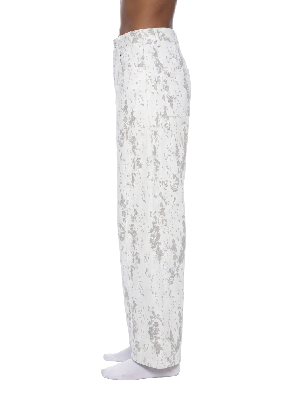 Women's Splatter Barrel Leg Jeans