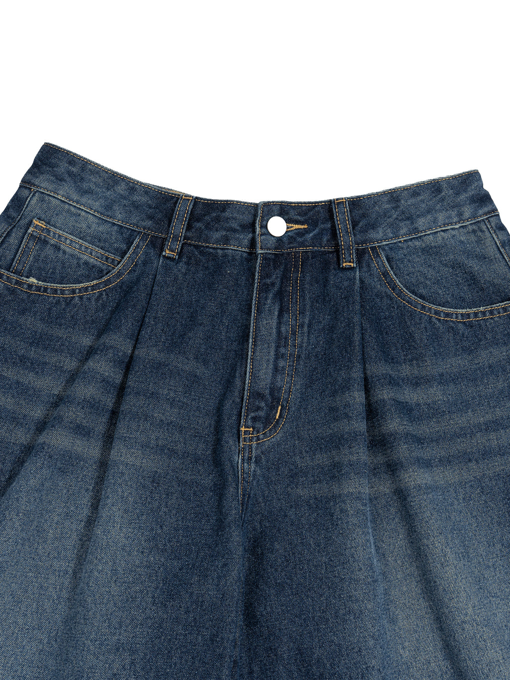 Unisex Wide Leg Denim Shorts