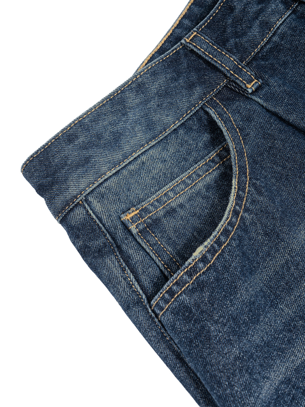 Unisex Wide Leg Denim Shorts