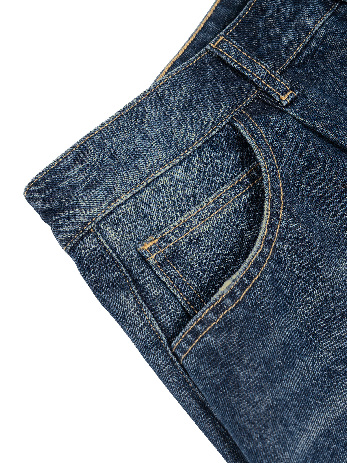 Unisex Wide Leg Denim Shorts