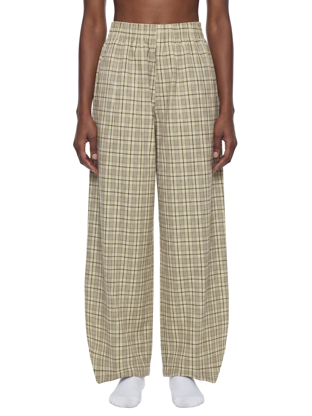 Unisex Plaid Wide Leg Pants