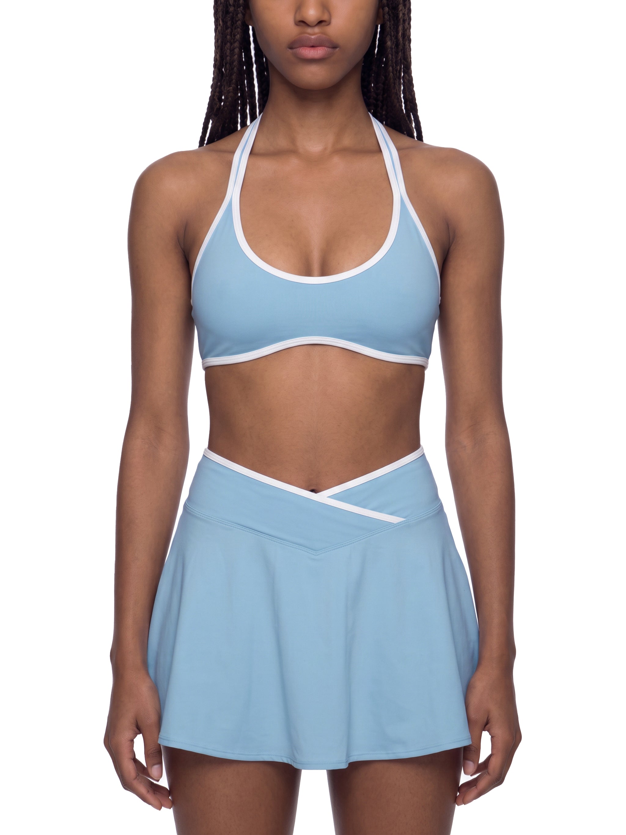 Women's Halter Color Block Yoga Sports Bra