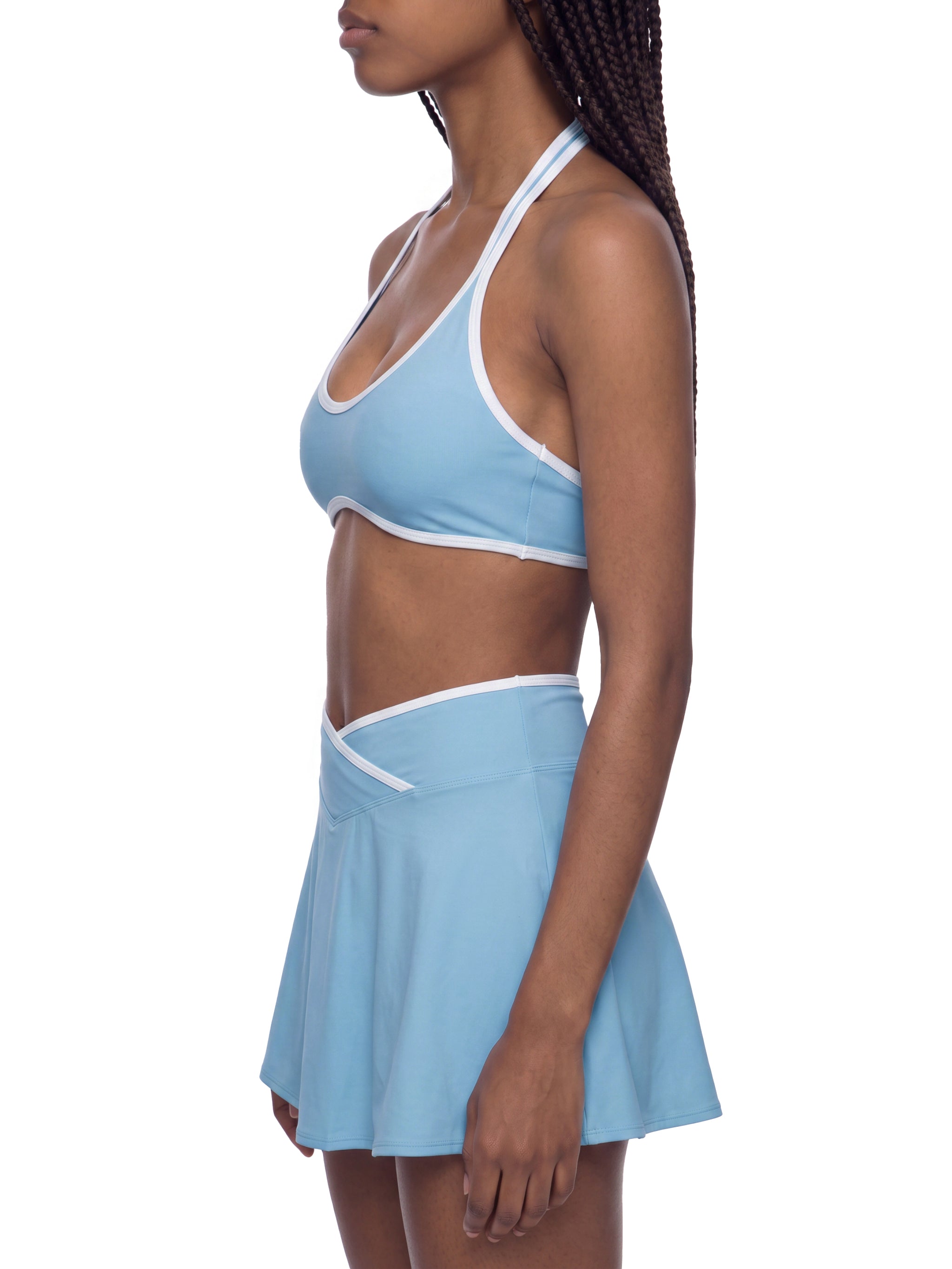 Women's Halter Color Block Yoga Sports Bra