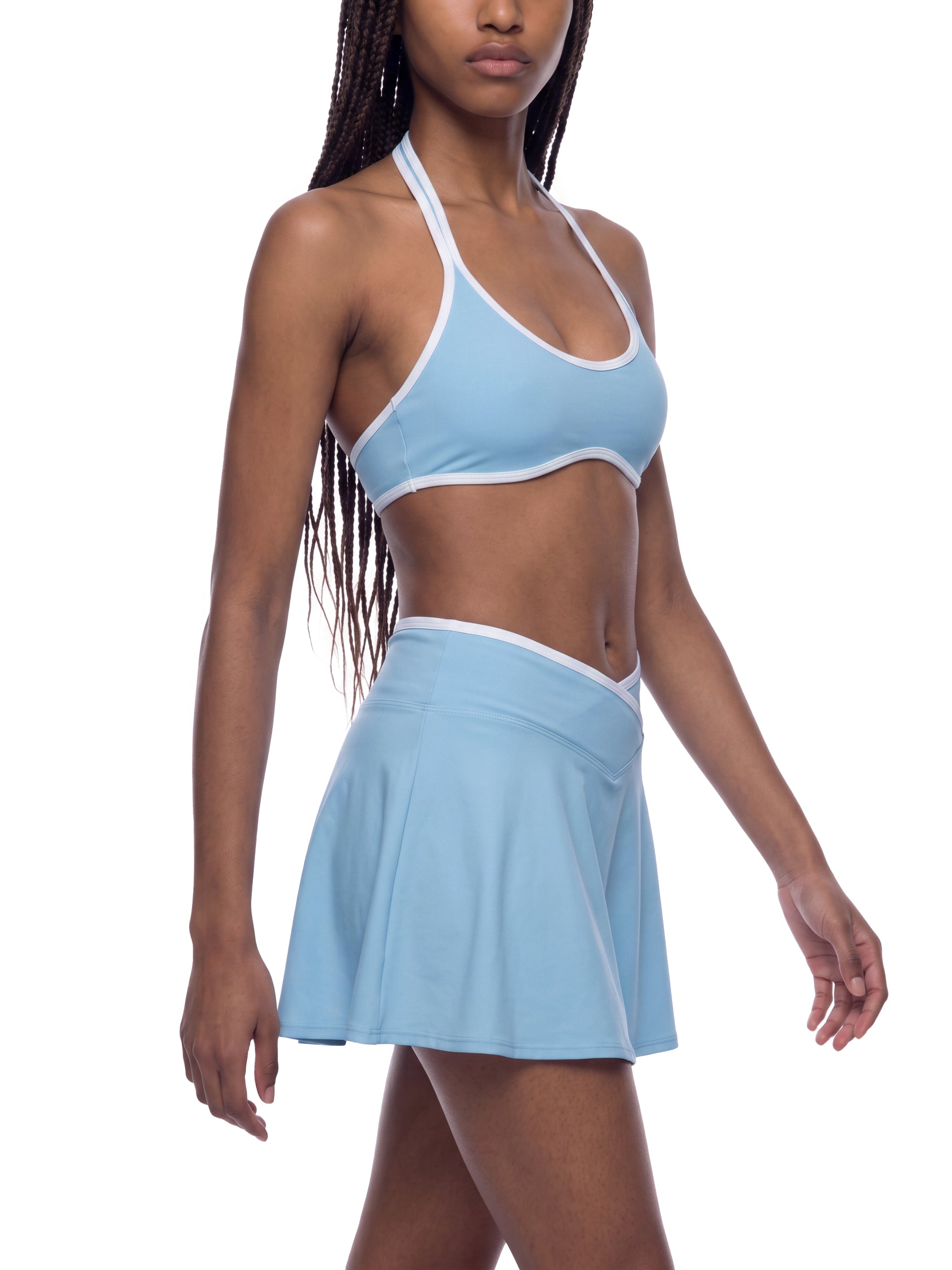 Women's Halter Color Block Yoga Sports Bra
